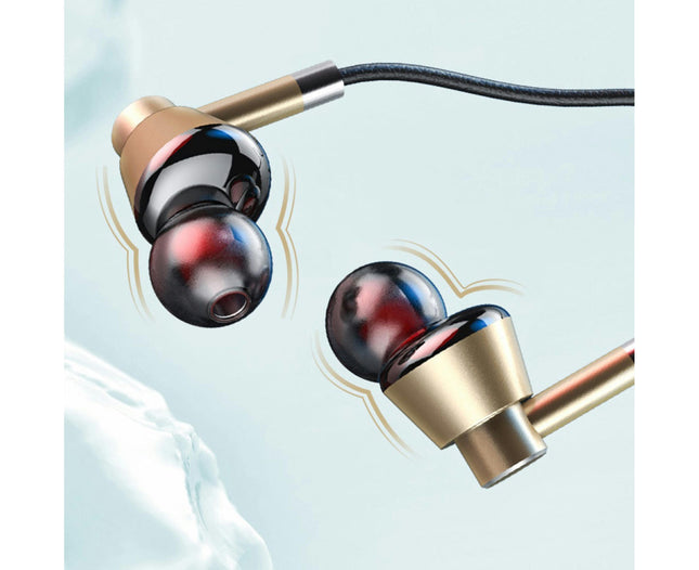 Neckband Sports Headset Wireless Bluetooth-compatible 5.0 TF Card Stereo Earphone-Golden
