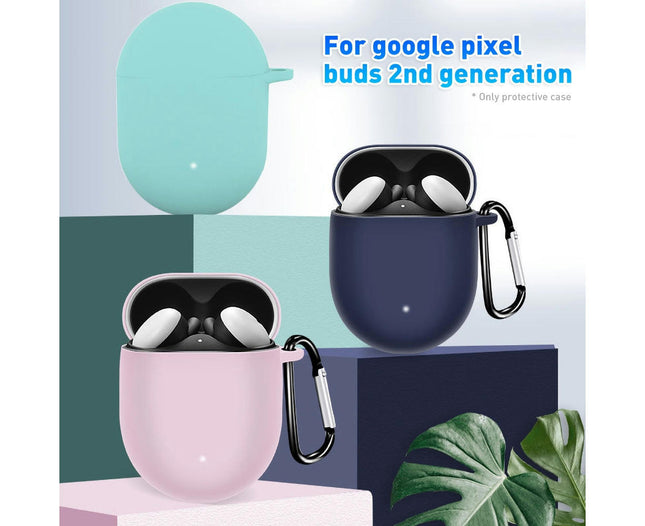 Wireless Bluetooth Earphones Shockproof Protective Case for Google Pixel Buds 2-Mint Green