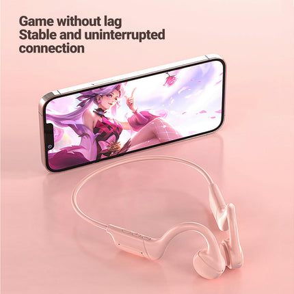 BL11 Wireless Sports Earphone IPX5 Waterproof Bluetooth5.2 Bone Conduction Earbud-Pink