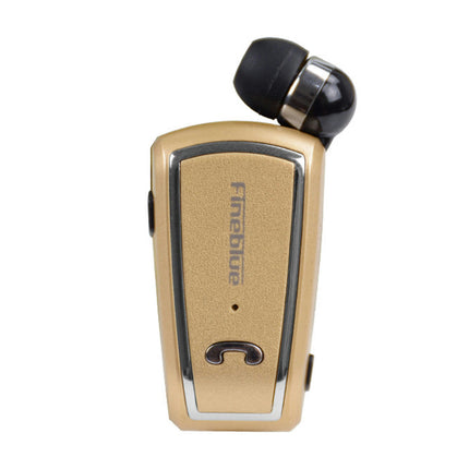 1Pc Fineblue F-V3 In-ear Wireless Earbud Bluetooth 4.0 Retractable Portable Earphone-Golden