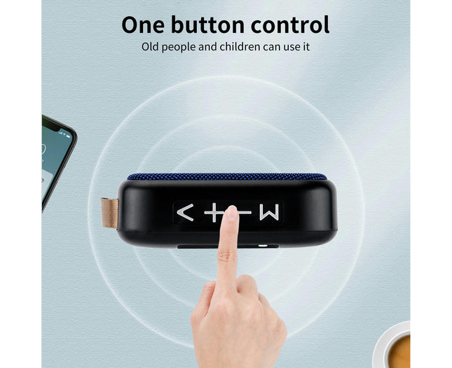 G2 Sound Box Support U Disk TF Card ABS Bluetooth-compatible 4.2 HiFi Travel Speaker for Music-Blue