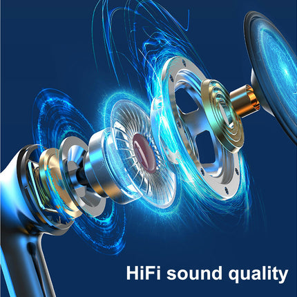 KW-01 Wireless Noise Reduction Earphone Bluetooth5.1 HiFi Gaming Earbud for Running-Black