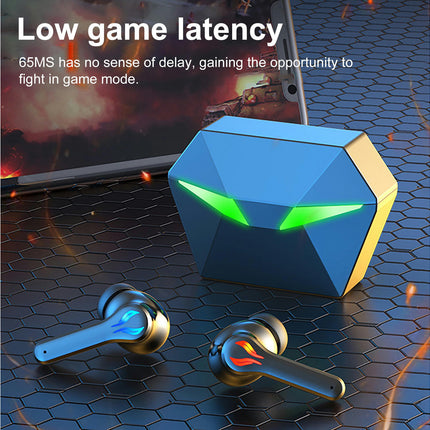 KW-01 Wireless Noise Reduction Earphone Bluetooth5.1 HiFi Gaming Earbud for Running-Black