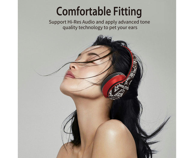 Portable Bluetooth-compatible 5.0 Wireless Game Headphone with Microphone-Black Silver