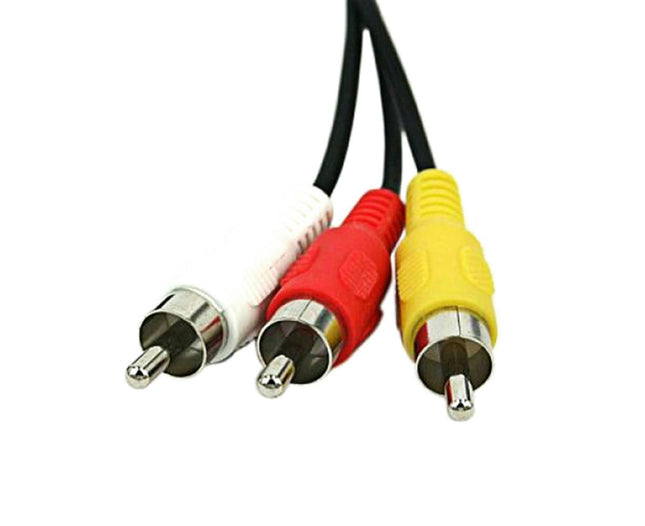 USB to 3RCA Audio Video Cable A/V Camcorder Adapter Cable for TV Mac PC Tool-Black