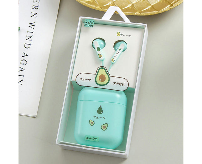 Universal High Fidelity Sound Wired Earbud for Phone In-ear Earphone with Cartoon Box-Blue