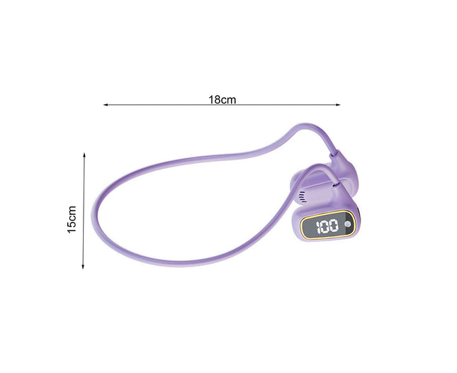 Bluetooth-compatible5.3 Mini Stereo Bone Conduction Earbud Wireless Earphone for Running-Purple