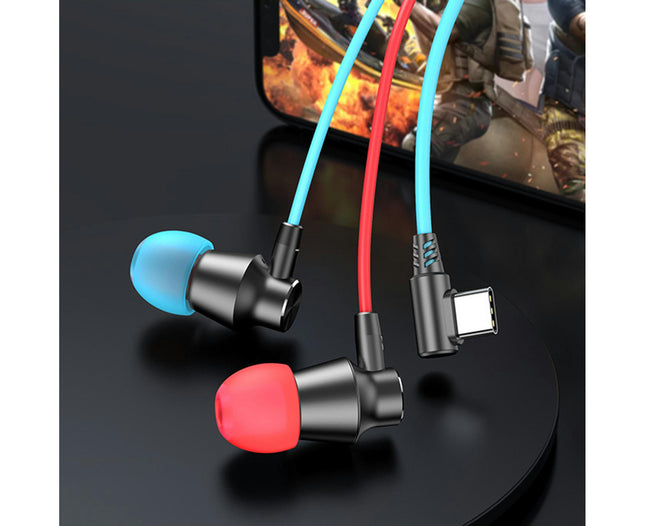 Universal V7 Wired Earphone 3.5mm Type-C Stereo Sports In-ear Gaming Earbud for Calling-4#