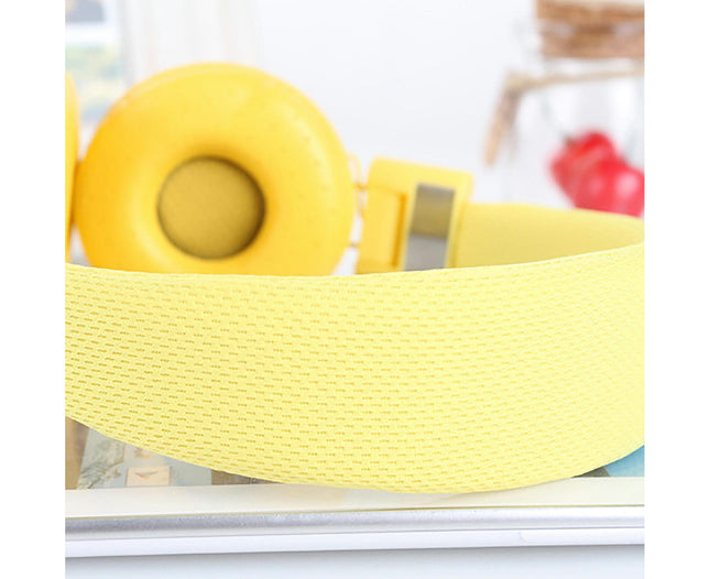 EP05 Stereo Gaming Wired Headphone Noise Reduction Foldable 3.5mm Headset for Computer-Yellow