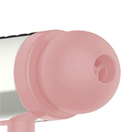 3.5mm In-ear Wired Earbud Ergonomic HD-compatible Call Gaming Earphone for Running-Pink