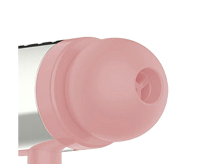 3.5mm In-ear Wired Earbud Ergonomic HD-compatible Call Gaming Earphone for Running-Pink