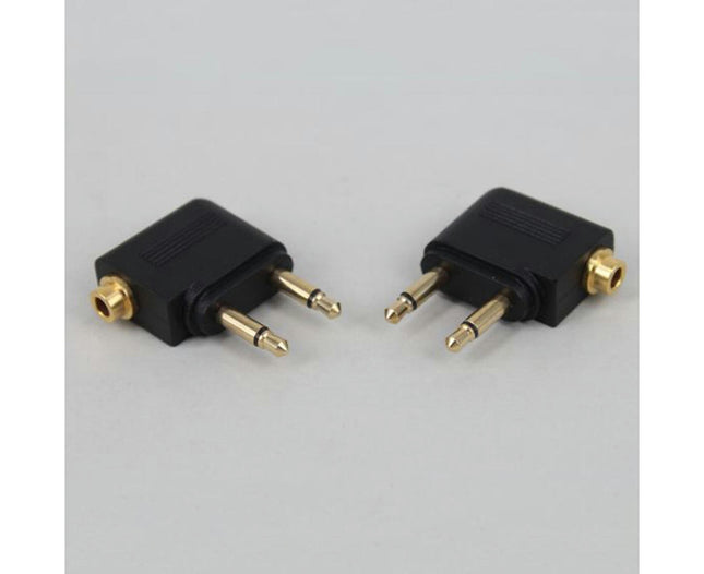 3.5mm Female to 2 Male Converter Plug Stereo Airplane Headset Ear Audio Adapter