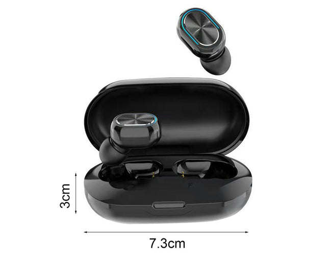 Bluetooth 5.0 Wireless Earbuds IPX7 Waterproof In-Ear Earphones with Mic for Sports-White