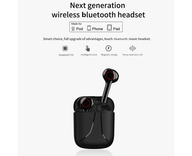 L31 High Clarity Call Wireless Bluetooth 5.0 HiFi Stereo Earphones Sports Earbuds-White