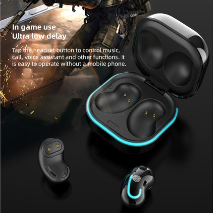 S6 SE In-ear Earbuds Car Dashboard Wireless ABS Bluetooth-compatible Earphone for Sports-Black