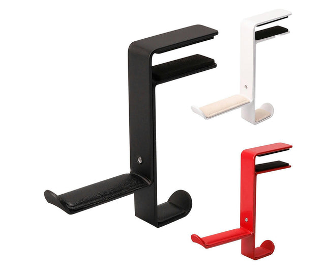 Desk Mount Non-slip Headphone Stand Headset Support Hanging Rack Storage Bracket-Black