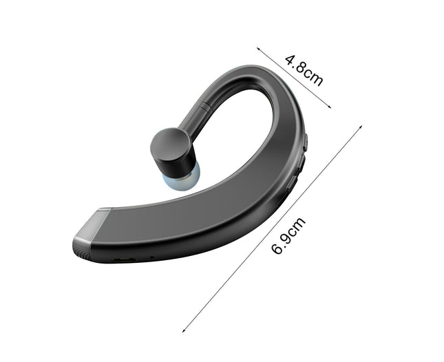 1Pc Ear Hook Life Waterproof Rotating Stereo Headset Bluetooth-compatible 5.0 Earphone-Black