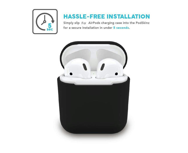Soft Silicone Protector Case Shockproof Protector Shield for Apple AirPods Earphones-Pink