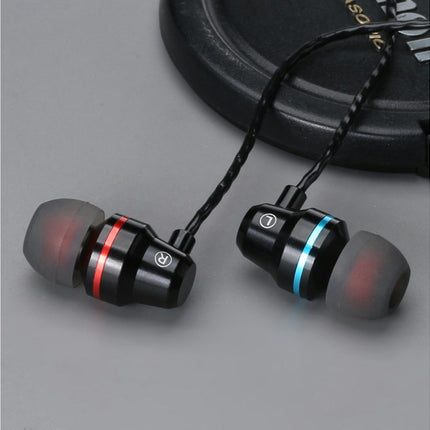 Universal Type-C Super Heavy Bass Stereo Music Earphones YT6 Wired Earbuds for Sports-Black