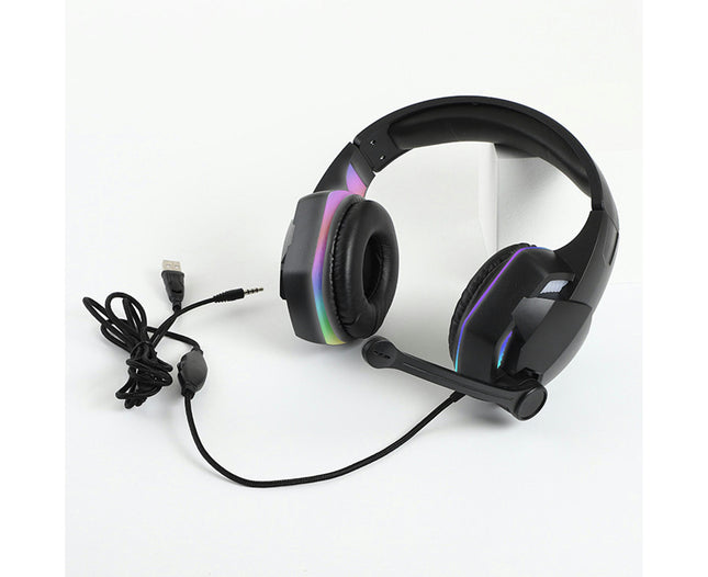 G2000 Noise Reduction Headphone Stereo Sound Wired Gaming Headset for Home-Colorful Light