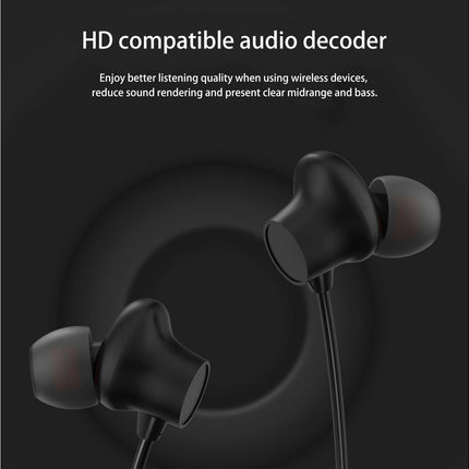 Bluetooth-compatible5.2 Neckband Earphone Portable Wireless Headset for Calling-Black