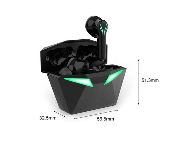 Bluetooth5.1 HiFi Gaming Earbud for Running KW-01 Wireless Noise Reduction Earphone-Black