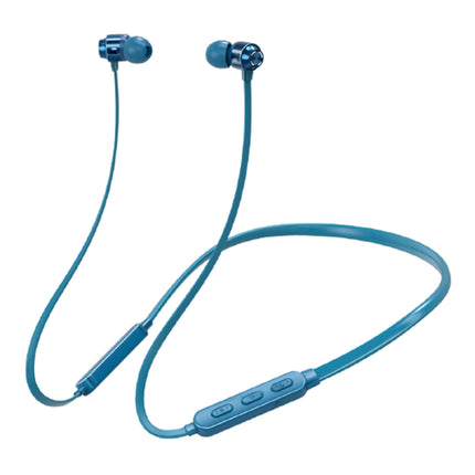 Sports Music In-Ear Earphone Wireless Stereo Headset with Line Control Earbuds-Blue