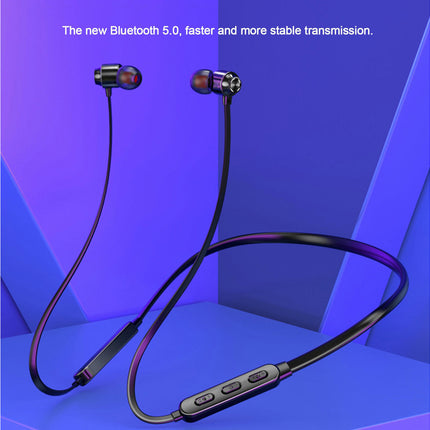 Sports Music In-Ear Earphone Wireless Stereo Headset with Line Control Earbuds-Blue