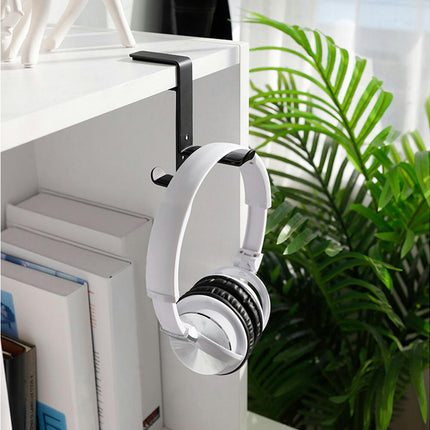 Headset Support Stand Desk Mount Non-slip Headphone Hanging Rack Storage Bracket-Black
