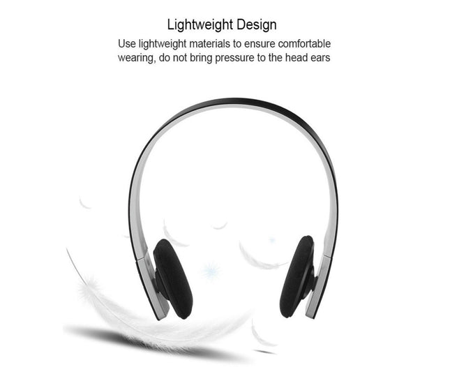 LC 8200 Retractable Adjustable Lightweight Headset Wireless Bluetooth-compatible Headphone-White