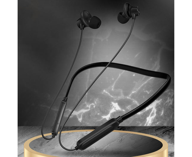 In-Ear ABS Magnetic Bluetooth-compatible 5.0 Earphone G03S Stereo Neckband Headphone-Black