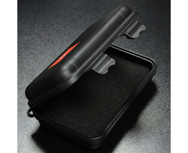 Portable Earphone Storage Case Square Cable Earbuds Carrying Box Protector-Black