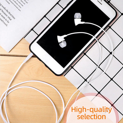 6D Mega Bass Universal 3.5mm In-ear Wired Earbud Gaming Earbud for Running-White