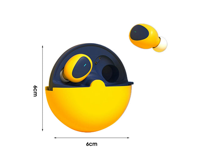 Noise Reduction Wireless Earbud Bluetooth 5.1 Ergonomic Music Sports Earbud for Running-Yellow