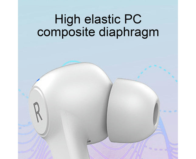 L9 High Fidelity Wireless Earbud Waterproof Bluetooth 5.2 Stereo Earphone for Sports-White