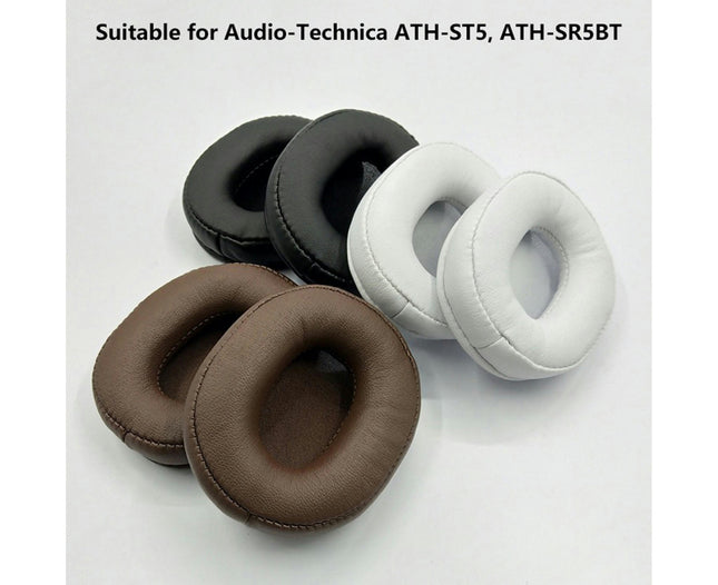 Foam Earpad Cushion Faux Leather Earphone Headband for Audio Technica ATH-SR5 ATH-SR5BT-White