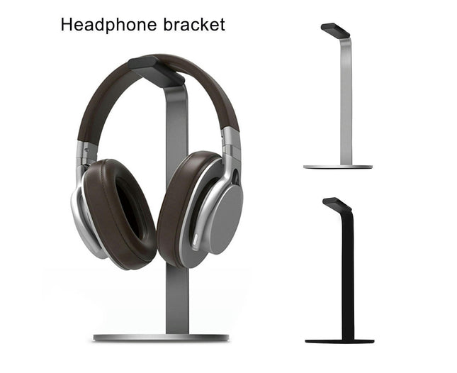 Desktop Bracket Headphone Display Rack Aluminium Alloy Headset Stand Holder-Grey