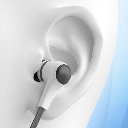 In-ear HiFi Stereo Wired Earphone 3.5mm Jack Sports Earbuds with Storage Box-Black White
