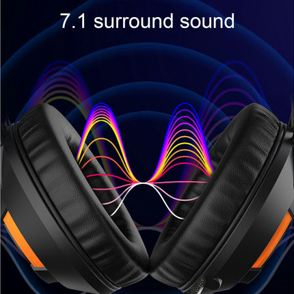 Over-ear Noise Reduction USB 7.1 Surround Sound Headset AJAZZ AX120 Wired Headphone-Black