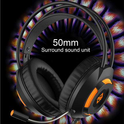 Over-ear Noise Reduction USB 7.1 Surround Sound Headset AJAZZ AX120 Wired Headphone-Black