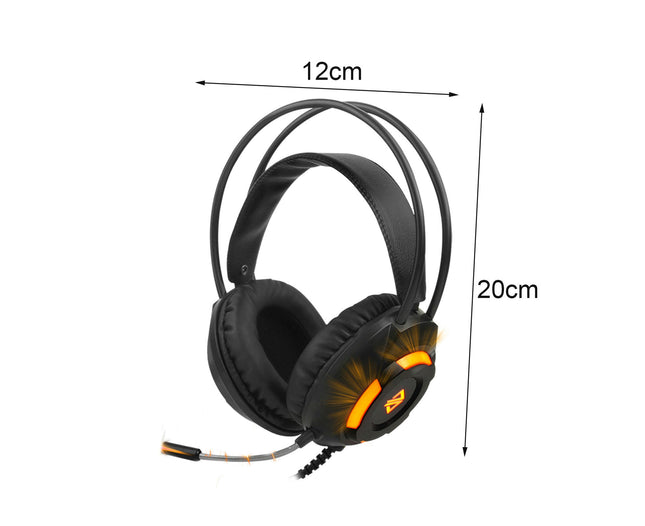 Over-ear Noise Reduction USB 7.1 Surround Sound Headset AJAZZ AX120 Wired Headphone-Black