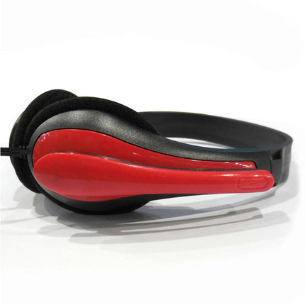 Wired Stereo Noise Canceling Lightweight Headphone 3.5mm Gaming Headset with Mic-Red