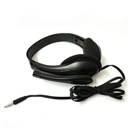 3.5mm Lightweight Wired Headset Stereo Gaming Noise Canceling Headphone with Mic-Yellow