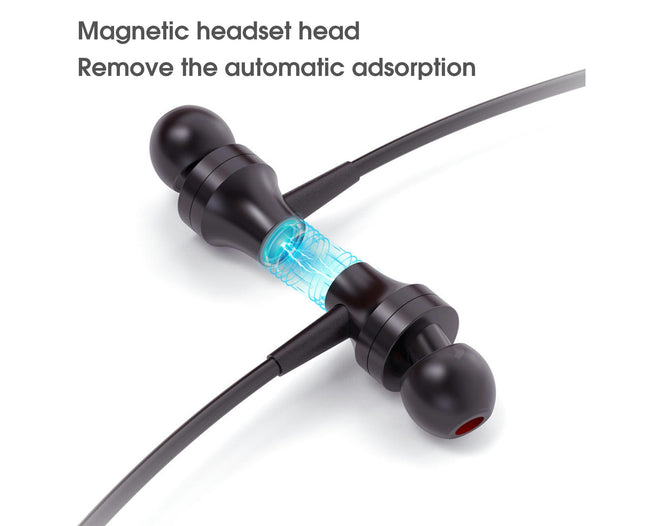 Neckband Wireless Earbud Bluetooth 5.0 Stereo Sports Earbud for Doing Sports-Black