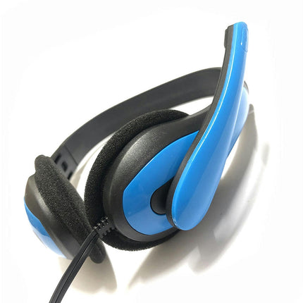 3.5mm Lightweight Wired Headset Stereo Gaming Noise Canceling Headphone with Mic-Yellow