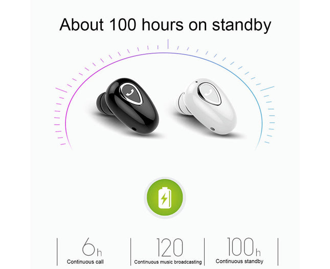 In-Ear Handsfree Stereo Headphone Wireless Bluetooth-compatible 4.1 Earbud Earphone-Rose Gold