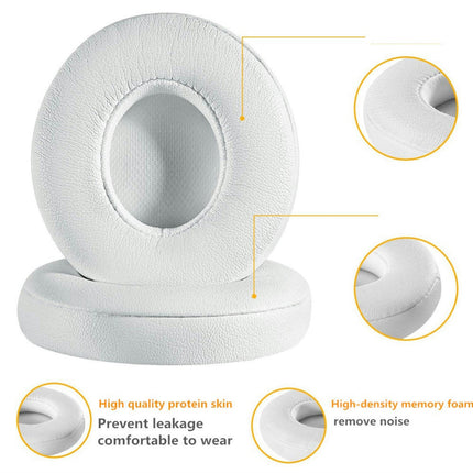 2Pcs Replacement Earpads Cover Wireless Headphone Cushion Earmuff for Solo 2 3-Black