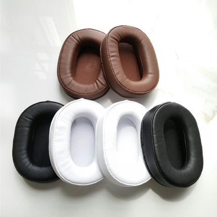 1 Pair Headphone Accessory Faux Leather Soft Velvet Earpad Cushion Replacement -Black