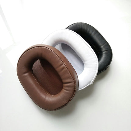 1 Pair Headphone Accessory Faux Leather Soft Velvet Earpad Cushion Replacement -Black