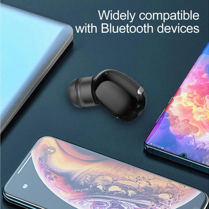 1Pc XT-5 Mini 5.0 HiFi Sound Earphone In-ear Earbuds  for Sport Wireless Headset with Mic-Black
